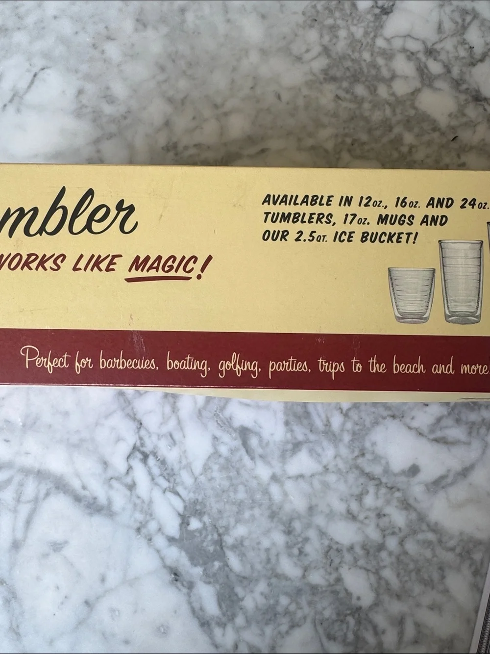Tervis Tumbler set of four 16oz tall tumblers with moose design, vintage in box